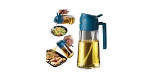 Multifunctional Spray Oil Jar 300ml Refillable Cooking Sprayer Bottle for Olive Oil, Vinegar, and Soy Sauce – Kitchen Baking, Grilling, Air Fryer, Salad Dressing Dispenser