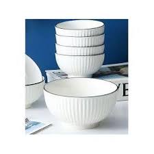 6" JAPANESE BOWLS – Set of 6 Elegant 6-Inch Ceramic Bowls for Rice, Soup, Salads, and Everyday Dining