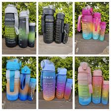 3-in-1 Motivational Water Bottles Set – 2000ml, 900ml, 300ml – Durable, BPA-Free, Leak-Proof, Fitness & Hydration Companion with Inspirational Time Markers