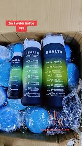 3 in 1 Motivational Water Bottle Set – 2000ml + 900ml + 300ml BPA-Free Leak-Proof Bottles with Time Marker, Straw, and Carry Strap, Ideal for Gym, Office, Travel, and Outdoor Fitness