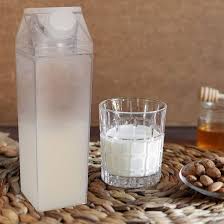 Acrylic Juice Jars 1.0 Liters with Lids Airtight Drink Pitcher for Fridge Storage Easy Pour Milk Container Beverage Bottles for Bar Freezer
