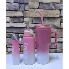 3 in 1 Stanley Bottle Set with Handle (1200ml + 650ml + 280ml) – Premium Insulated Stainless Steel Bottles