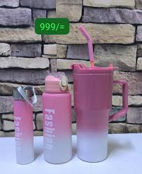 3 in 1 Stanley Bottle Set with Handle (1200ml + 650ml + 280ml) – Premium Insulated Stainless Steel Bottles