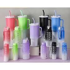 3 in 1 Stanley Bottle Set with Handle (1200ml + 650ml + 280ml) – Premium Insulated Stainless Steel Bottles