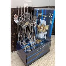 24PCS Heavy Duty Stainless Steel Cutlery Set – Premium Quality Silverware with 6 Table Spoons, 6 Tea Spoons, 6 Butter Knives, 6 Forks, Durable, Rust-Resistant & Elegant for Home, Hotel, or Restaurant
