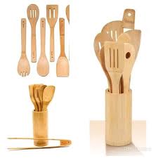 5pcs Bamboo Cooking Spoon Set – Natural Non-Stick Utensils for Cooking and Serving, Eco-Friendly Kitchen Tools, Durable Wooden Spoons for Non-Stick Cookware, Ideal for Home & Professional Use