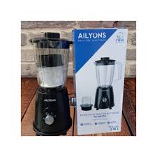 2 in 1 Ailyons Blender 350 Watts (Model TYB-205-A) – Powerful Electric Blender & Grinder for Smoothies, Juices, and Spices – Durable Stainless Steel Blades – Black