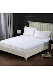 Striped Bedsheets Set 6x6 – 2 Pieces Bedsheets with 2 Pillowcases, Premium Cotton Bedding for Modern Bedroom Décor