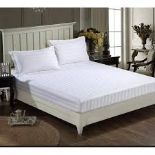 Striped Bedsheets Set 6x6 – 2 Pieces Bedsheets with 2 Pillowcases, Premium Cotton Bedding for Modern Bedroom Décor