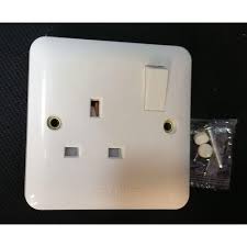 Electric Socket Outlet – Single & Double Options, Durable Material, Heat-Resistant, Easy Installation, Compatible with Standard Plugs, Safe and Reliable Power Supply for Home and Office