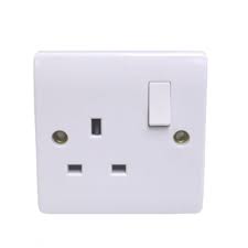 Electric Socket Outlet – Single & Double Options, Durable Material, Heat-Resistant, Easy Installation, Compatible with Standard Plugs, Safe and Reliable Power Supply for Home and Office
