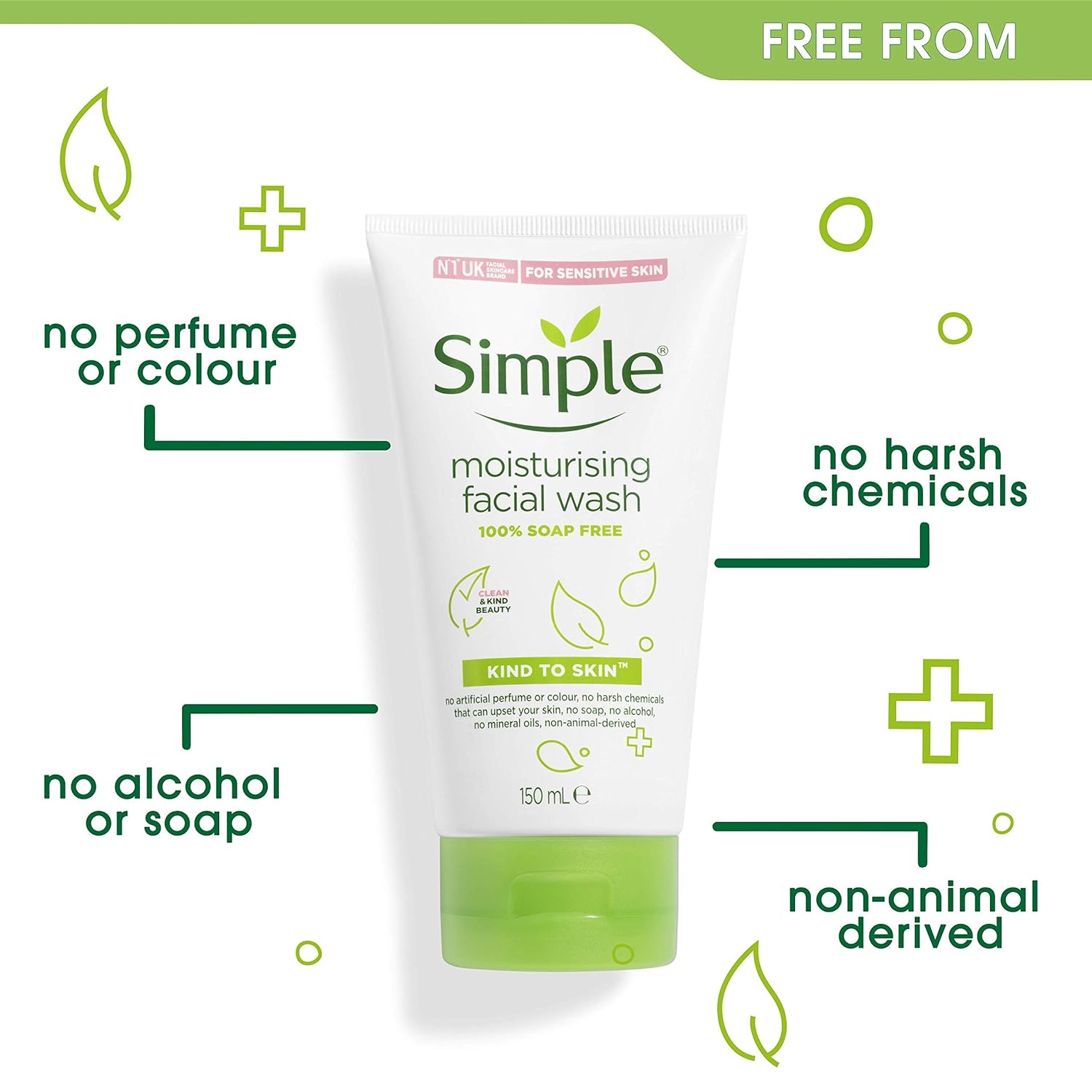 Simple KIND TO SKIN™ Moisturising facial wash 150 ml