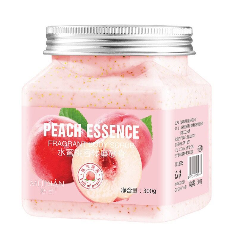 MEIDIÁN® peach essence fragrant sugar body scrub Exfoliating Brightening Dead skin remover
