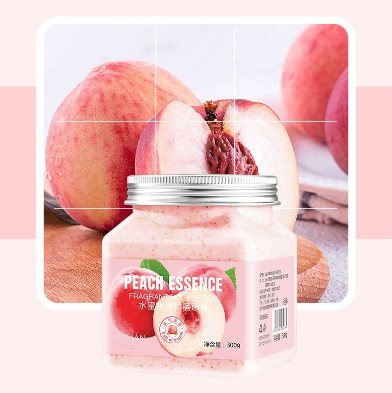 MEIDIÁN® peach essence fragrant sugar body scrub Exfoliating Brightening Dead skin remover