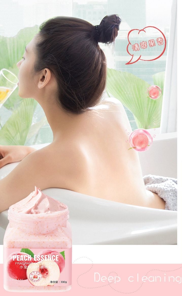 MEIDIÁN® peach essence fragrant sugar body scrub Exfoliating Brightening Dead skin remover