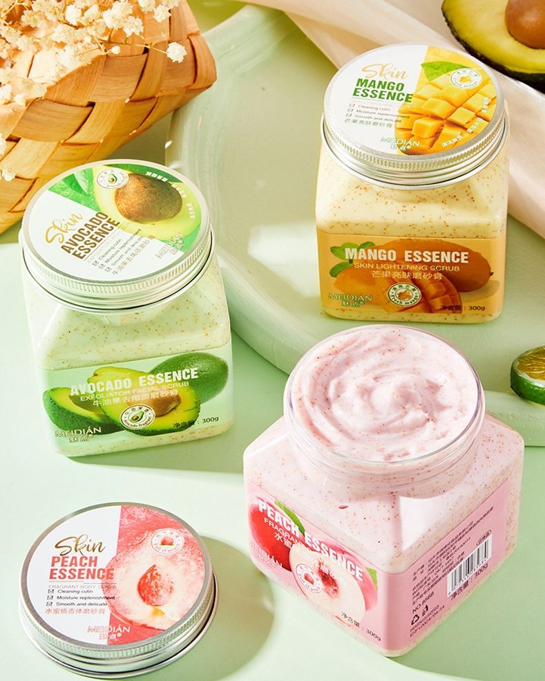 MEIDIÁN® peach essence fragrant sugar body scrub Exfoliating Brightening Dead skin remover