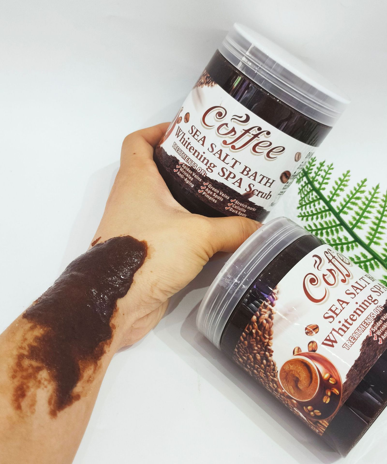 DR. MEINAIER - 350g - Coffee sea salt bath whitening SPA scrub Face and body Exfoliating