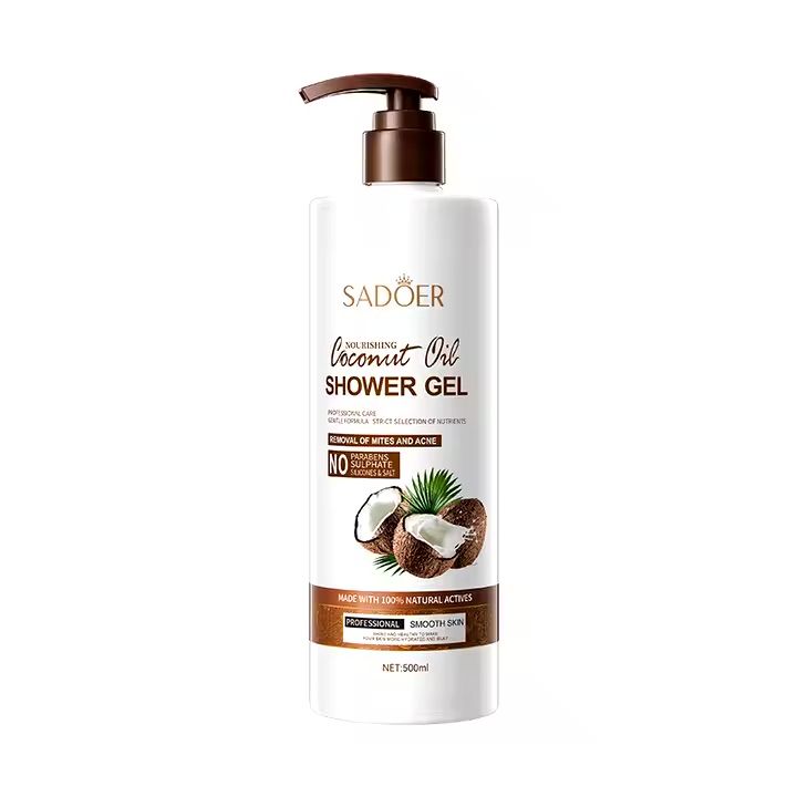 SADOER Coconut Oil Shower gel Body Wash Amino Acid Nourishing Moisturizing Fragrance Remove dirt and mites Grease control