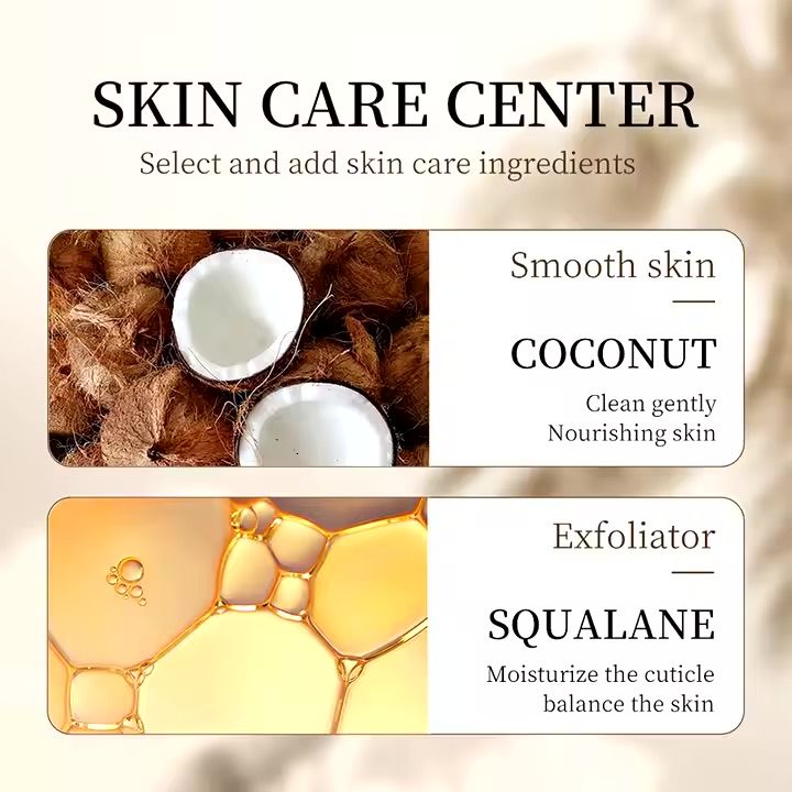 SADOER Coconut Oil Shower gel Body Wash Amino Acid Nourishing Moisturizing Fragrance Remove dirt and mites Grease control