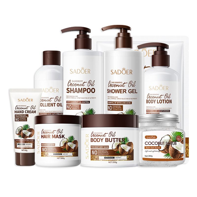 SADOER Coconut Oil Shower gel Body Wash Amino Acid Nourishing Moisturizing Fragrance Remove dirt and mites Grease control