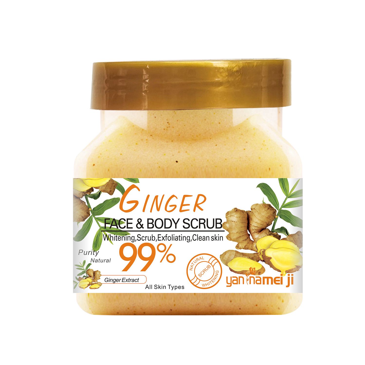 Yan Namei Ji Ginger facial scrub & exfoliator deep cleansing exfoliating, brightening for blackhead improve dark spots acne for all skin types