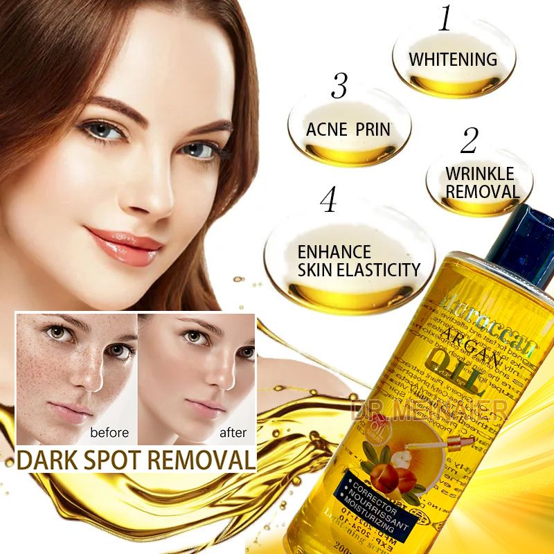DR MEINAIER moroccan argan oils serums Organic oil of Morocco Penetrating hair oil Deep Moisturizing serum for dry, damaged & coarse hair cold pressed for hair, face and body