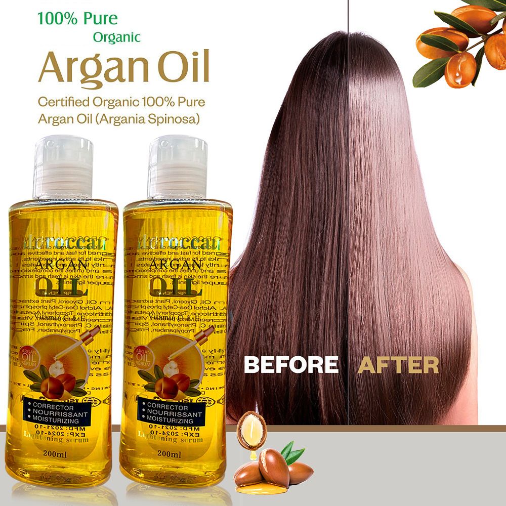 DR MEINAIER moroccan argan oils serums Organic oil of Morocco Penetrating hair oil Deep Moisturizing serum for dry, damaged & coarse hair cold pressed for hair, face and body