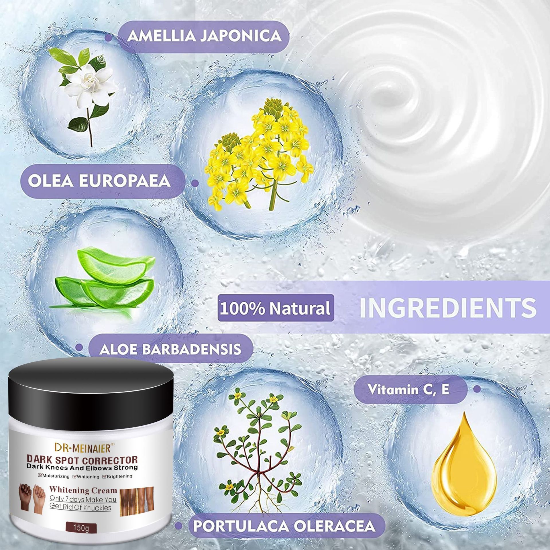 DR MEINAIER Dark spots corrector knuckles knees & elbow remover Whitening lightening & brightening cream