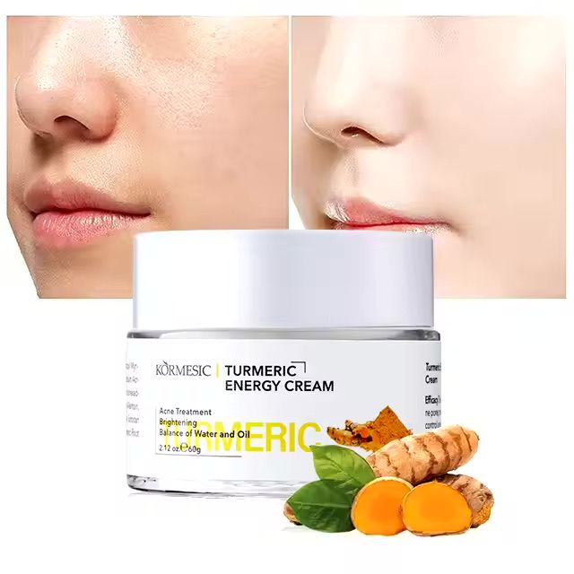 TURMERIC ENERGY CREAM Acne Treatment Brightening Balance of Water and Oil