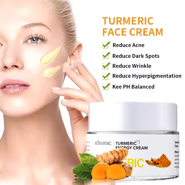 TURMERIC ENERGY CREAM Acne Treatment Brightening Balance of Water and Oil