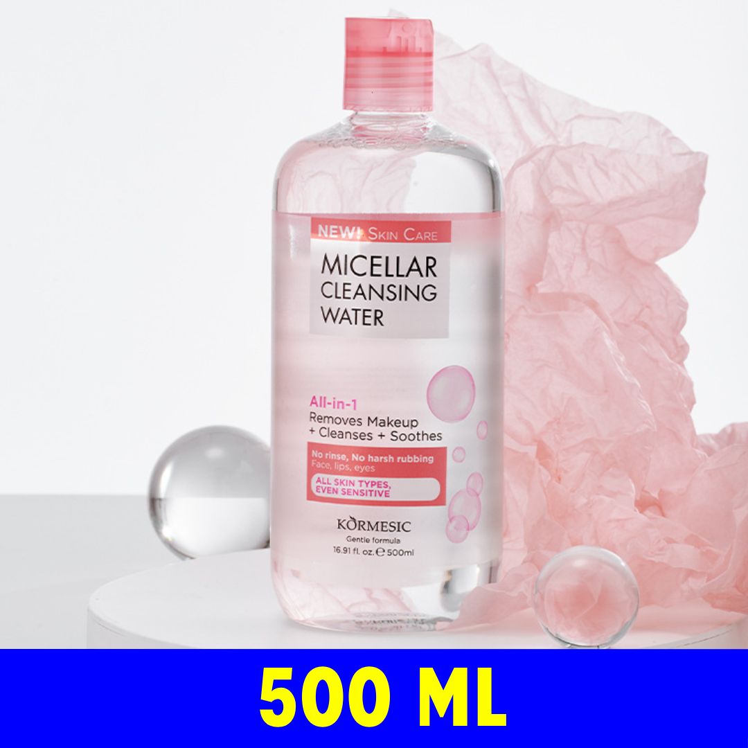KORMESIC All-in-1 Micellar Cleansing Water Makeup Remover  + Cleanser + Soothes For Sensitive skin