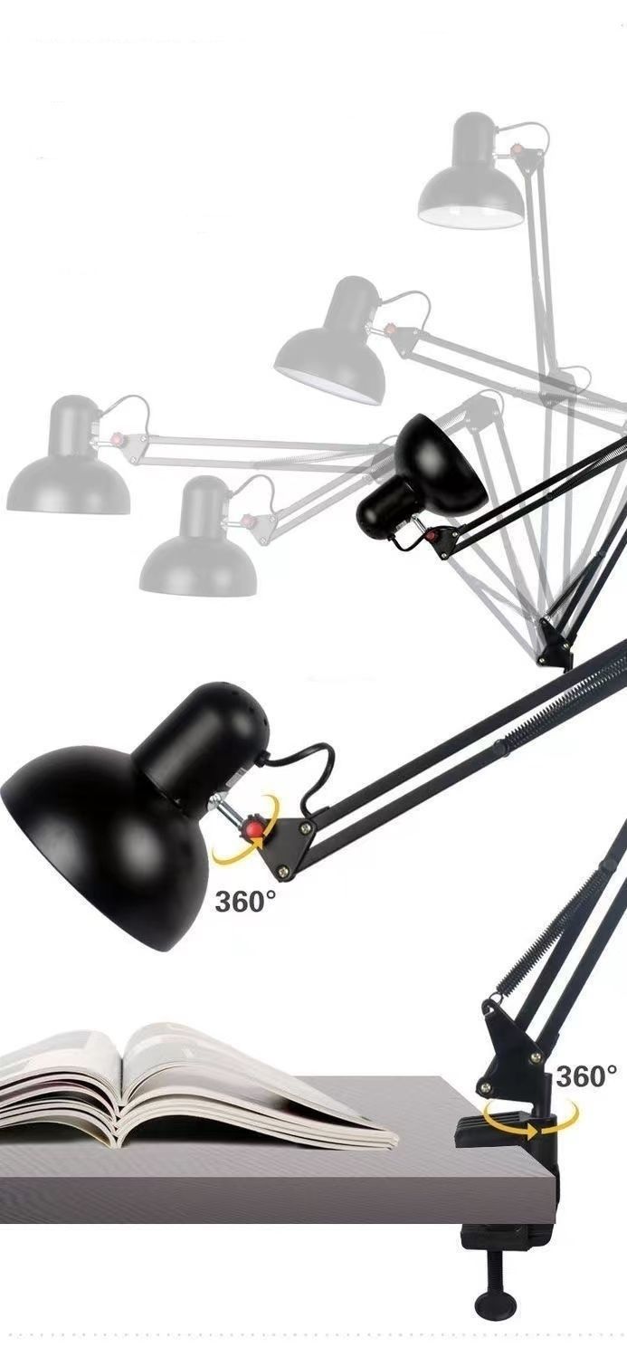 Desk Lamp UK Plug + 7W Bulb Foldable Study Reading Table Lamp LED nail art tools accessories