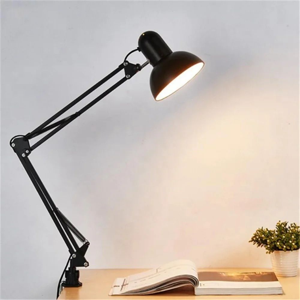 Desk Lamp UK Plug + 7W Bulb Foldable Study Reading Table Lamp LED nail art tools accessories