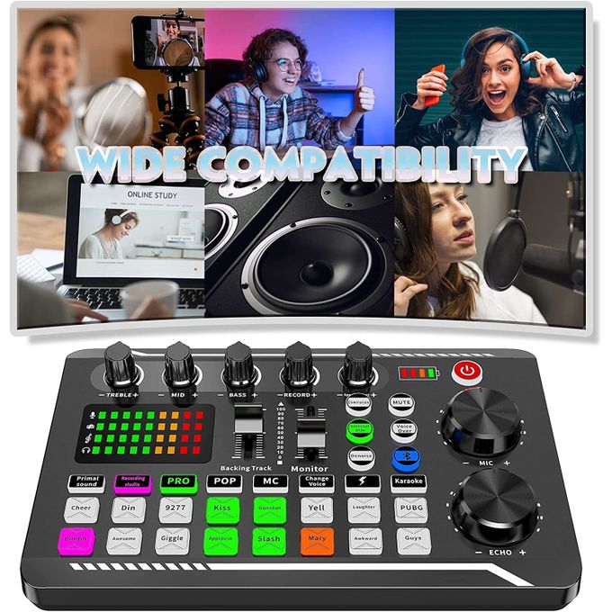 F998 Sound Card Professional Audio Mixer Live And Effects With DJ Mixer