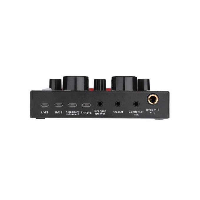 V8 Sound Card Live Show Audio Effects With DJ Mixer