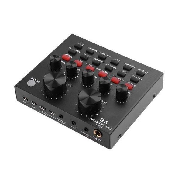 BM800 Condenser Microphone + V8 Sound Card Audio Effects + Stand