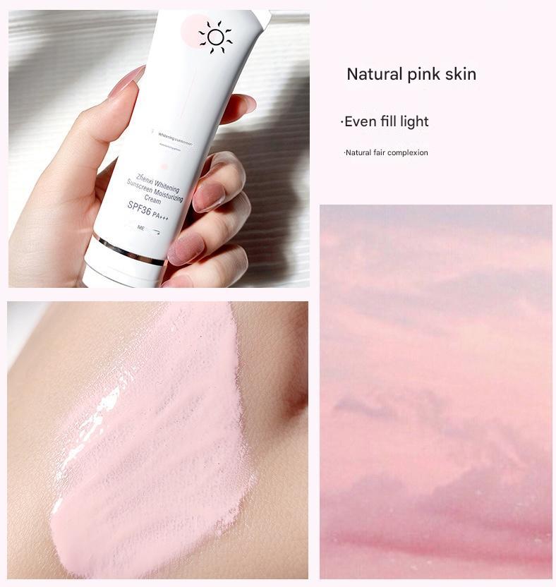 Zhenxi Peach Tinted Whitening Sunscreen Moisturizing Cream SPF 36 PA+++