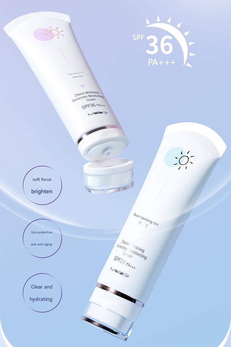 Zhenxi Peach Tinted Whitening Sunscreen Moisturizing Cream SPF 36 PA+++