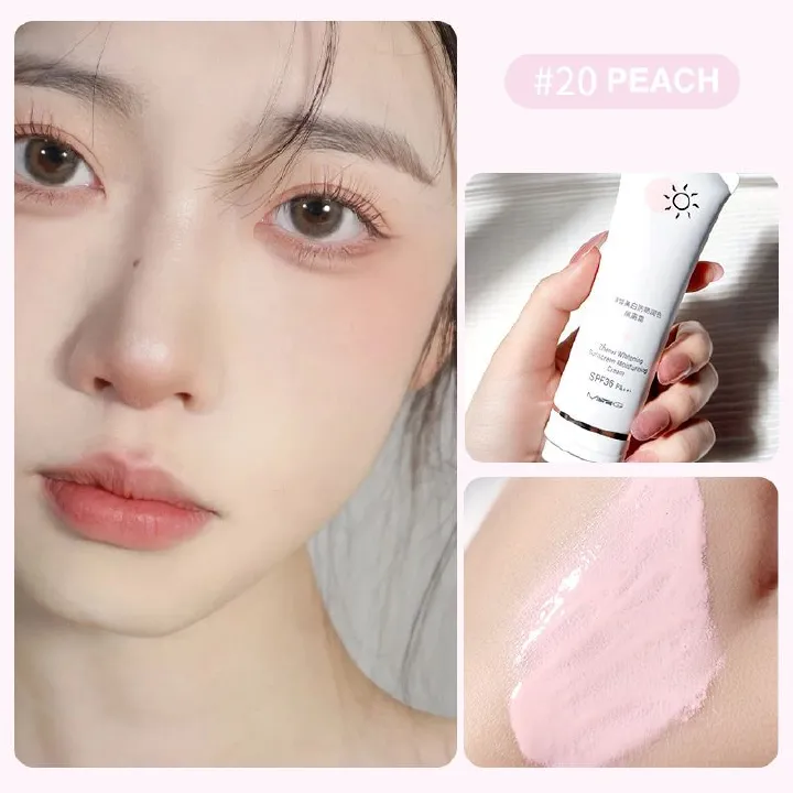 Zhenxi Peach Tinted Whitening Sunscreen Moisturizing Cream SPF 36 PA+++