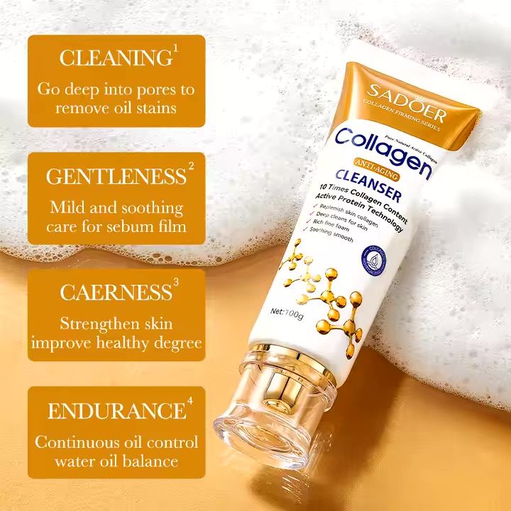Sadoer Collagen anti-aging cleanser anti-acne face wash foam