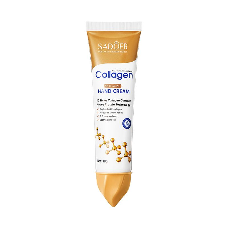 Sadoer Collagen anti-aging hand cream with Hyaluronic Acid & Niacinamide Softens smoothens improves dry hands