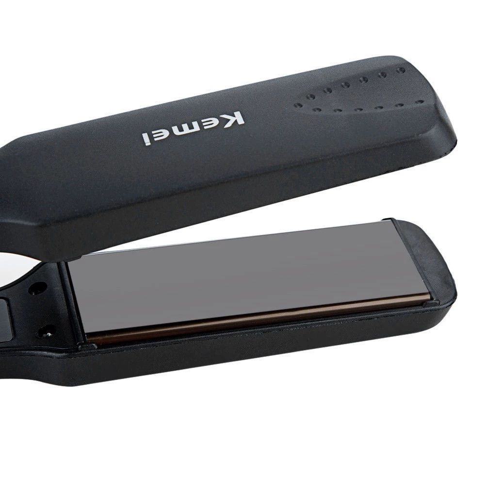 Kemei KM-329 Professional Hair Straightener - Adjustable Temperature Flat Iron - Wet & Dry Use - EU Plug