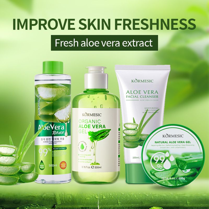 KORMESIC Natural aloe vera firming gel after sun repairing moisturising soothing anti-inflamatory