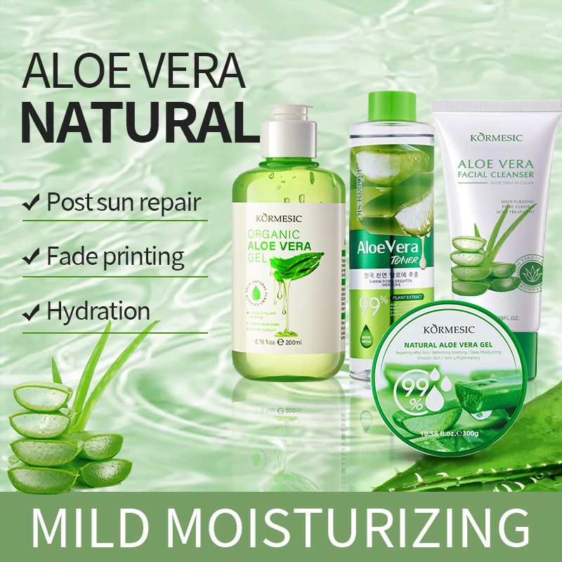 KORMESIC Natural aloe vera firming gel after sun repairing moisturising soothing anti-inflamatory