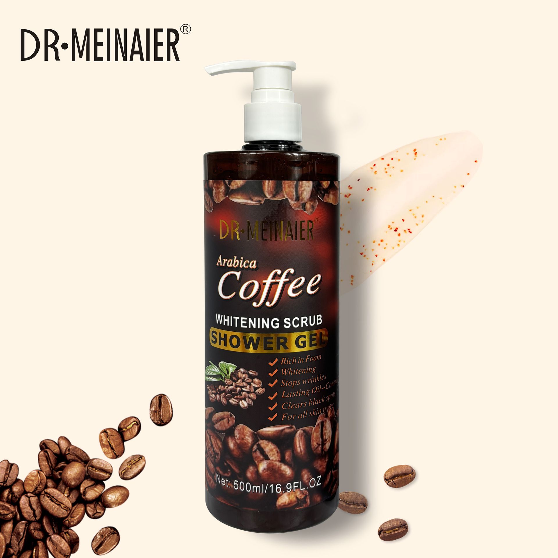 DR. MEINAIER Arabica Coffee Whitening Scrub Shower Gel Anti-aging Oil control Brightens and evens skin tone