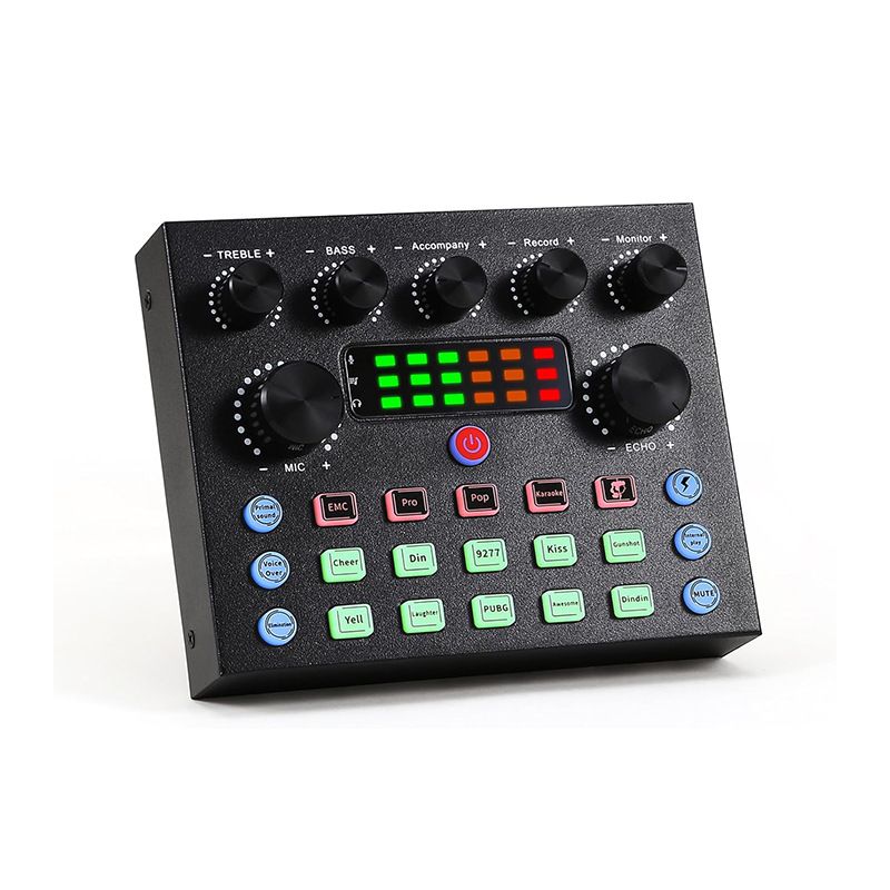 V8S Professional Live Sound Card Mixer – Voice Changer & Audio Interface for Streaming, Podcasting, Karaoke, Gaming & More