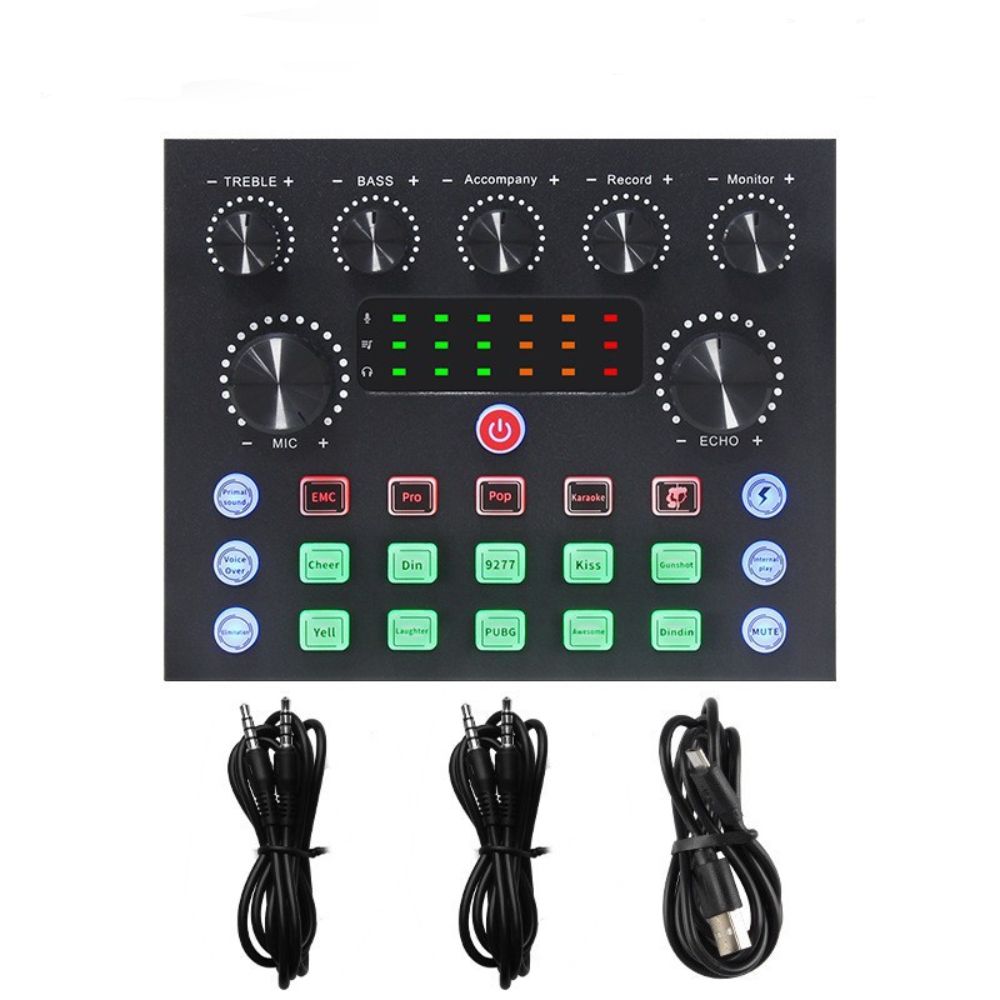 V8S Professional Live Sound Card Mixer – Voice Changer & Audio Interface for Streaming, Podcasting, Karaoke, Gaming & More