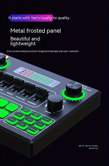 V9SJ Live Sound Card – Professional Audio Mixer with Bluetooth, DSP Noise Reduction, Voice Effects & USB Compatibility – Ideal for Streaming, Podcasting, Singing & Gaming