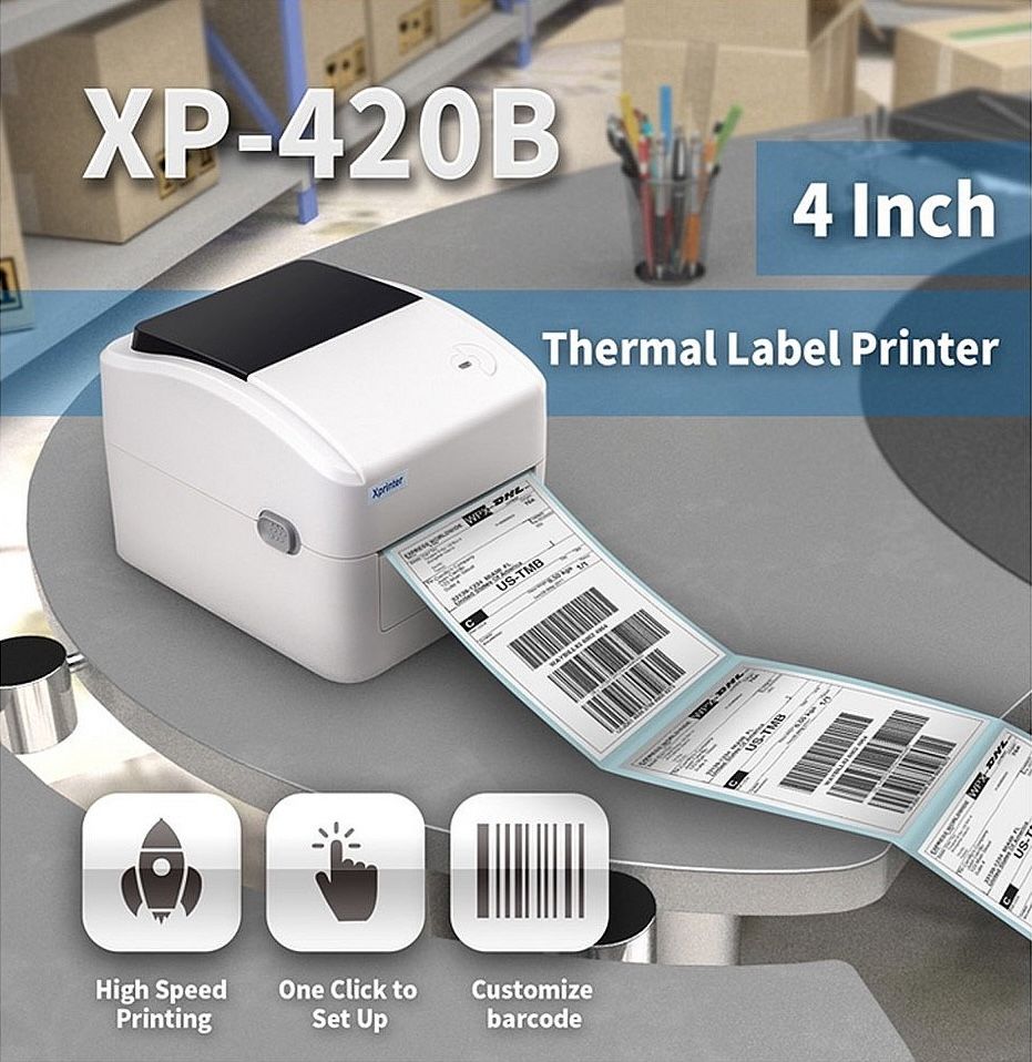 Label Roll High-Quality Thermal Self-Adhesive Sticker 4x6 inches 100×150 mm (500 sheets) — “Jia Zhi He Te” & “Ai Li Biao” Brands Xprinter Shipping Paper