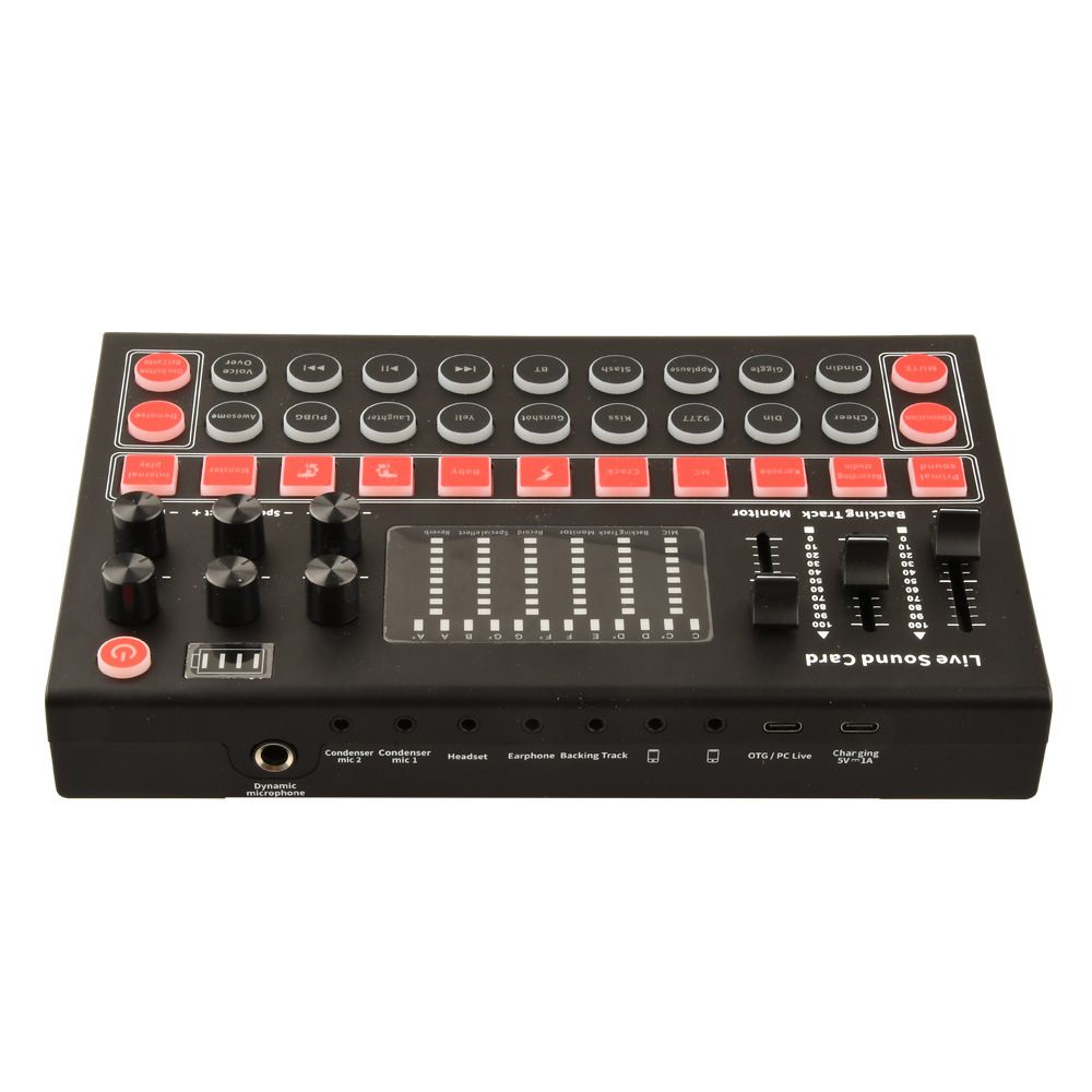 M9 Professional Live Sound Card – Bluetooth, Voice Effects, Auto-Tune, Noise Reduction Mixer For Streaming & Recording